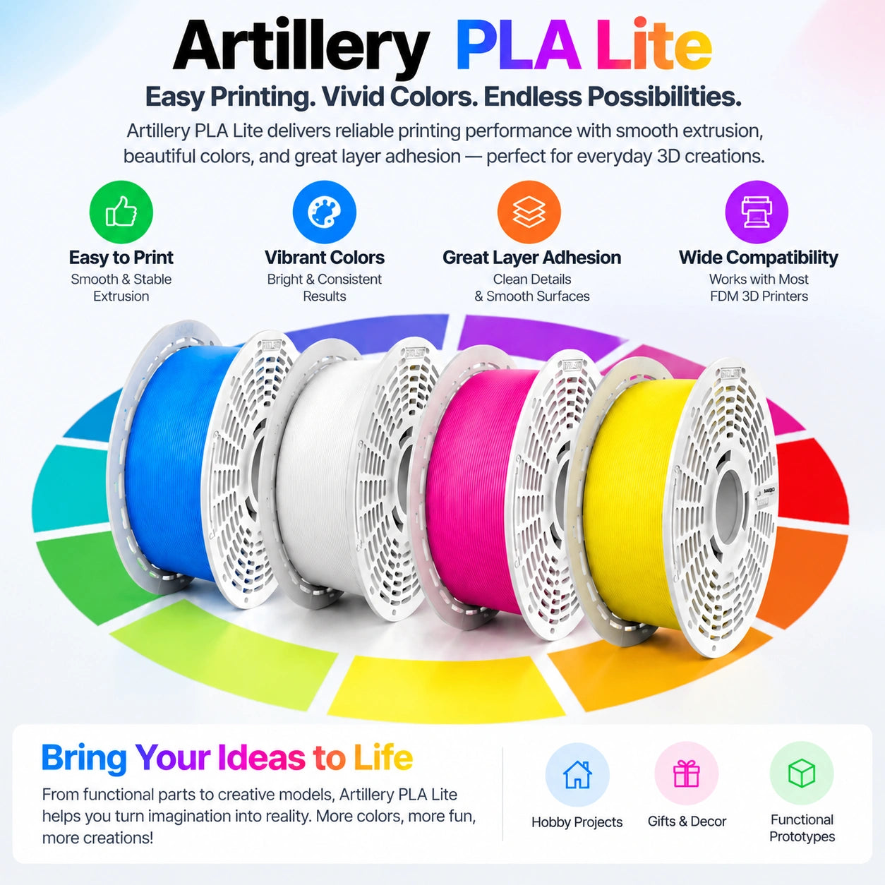 PLA Lite 10 Color Value Pack 10KG